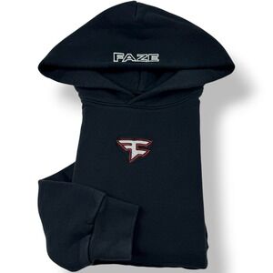 Faze Clan Black Heavyweight Hoodie Cotton Polyester Blend Men's Size Small USA